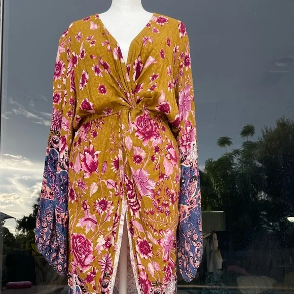 Anthropologie Floral Long Sleeve Tunic Size Medium - Picture 5 of 13